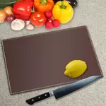 Chocolate Brown Toughened Glass Worktop Saver Chopping Board