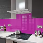Fuchsia Pink - Glass Splashback Socket Cutout - 100cm Wide x 40cm High