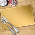 Digital Print Placemat x 4 - Brushed Gold
