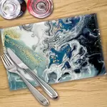 Digital Print Placemat x 4 - Liquid Ocean
