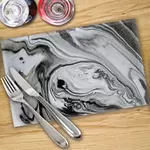 Digital Print Placemat x 4 - Liquid Silver