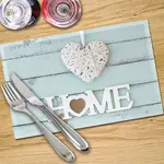 Digital Print Placemat x 4 - Home Is Where The Heart Is