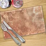 Glass Placemats x 4 In Rustic Copper