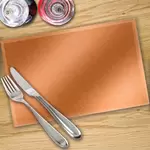 Digital Printed Glass Placemats x 4 - Brushed Copper