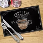 Digital Print Placemat x 4 - Espresso Coffee