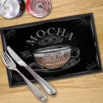 Digital Print Placemat x 4 - Mocha Coffee
