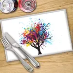 Digital Print Placemat x 4 - Tree Splash