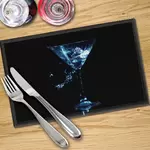 Digital Print Placemat x 4 - Blue Gin