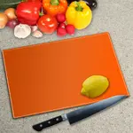 Orange Toughened Glass Worktop Saver Chopping Board