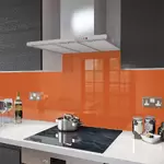 Orange - Glass Splashback Socket Cutout - 100cm Wide x 40cm High