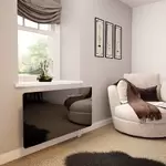 Black Glass Radiator Cover - Small