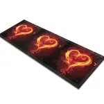 Glass Table Runner in Colour Fusion on Black - 100cm Wide x 30cm High