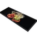 Glass Table Runner in Peppers In Water - 100cm Wide x 30cm High