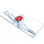 Glass Table Runner in Red Apple Splash - 100cm Wide x 30cm High