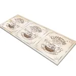 Glass Table Runner in Cappuccino Coffee Retro - 80cm Wide x 30cm High