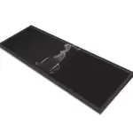 Glass Table Runner in Black Coffee Cup - 100cm Wide x 30cm High