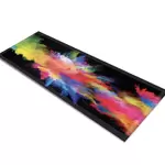 Glass Table Runner in Colour Fusion on Black - 80cm Wide x 30cm High