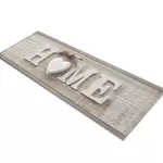 Glass Table Runner in Home and White Heart - 100cm Wide x 30cm High