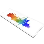 Glass Table Runner in London Fusion on White - 80cm Wide x 30cm High