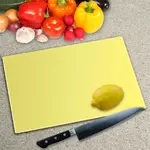 Yellow Toughened Glass Worktop Saver Chopping Board