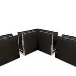 Frameless Glass Balustrade Quick-Fit Black Anodised Aluminium Corner Piece 17.5mm