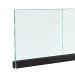 Frameless Glass Balustrade Quick-Fit Adjustable Black Anodised Aluminium Channel (12–17.5mm) – 2.5m