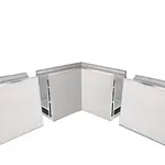 Frameless Glass Balustrade Quick-Fit Anodised Aluminium Corner Piece 17.5mm