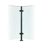 Premier Range Stainless Steel Glass Balustrade Black Corner Post (1100mm X 42.4mm X 2mm)