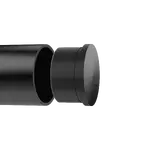Premier Range Stainless Steel Glass Balustrade Handrail End Cap In Black