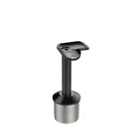 Premier Range Stainless Steel Glass Balustrade Handrail Saddle In Black 90 Degree Corner