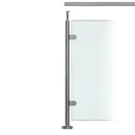 Premier Range 316 Stainless Steel Glass Balustrade End Post for Rail (1100mm X 42.4mm X 2mm)