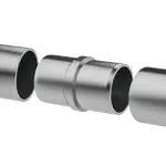Premier Range 316 Stainless Steel Glass Balustrade Handrail Inline Connector 42.4mm