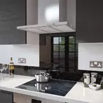 Black Cosmos Glass Splashback - 100cm Wide x 50cm High
