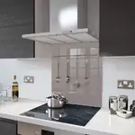 Cappuccino with Utensil Rail - Glass Splashback - 70cm Wide x 75cm High
