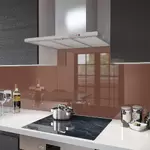 Chocolate Brown - Kitchen Glass Splashback - 90cm Wide x 40cm High