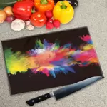 Glass Chopping Board - Worktop Saver In Colour Fusion on Black