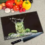 Glass Chopping Board - Worktop Saver In Mojito
