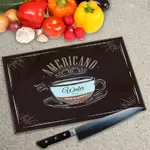 Glass Chopping Board - Worktop Saver In Americano Coffee