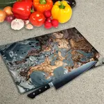 Glass Chopping Board - Worktop Saver In Liquid Gold