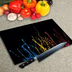 Glass Chopping Board - Worktop Saver In Paint Splash