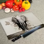 Glass Chopping Board - Worktop Saver In Elephant