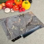 Glass Chopping Board - Worktop Saver In Liquid Grey