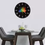 Glass Clock in 'Pride' London on Black - 30cm Wide