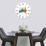 Glass Clock in 'Pride' London on White - 30cm Wide