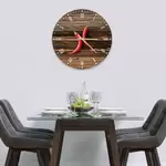 Glass Clock in 2 Chillies on Chopping Board - 30cm Wide