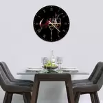 Glass Clock in 3 Glasses Of Wine - 30cm Wide