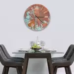 Glass Clock in Aged Copper - 30cm Wide