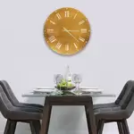 Glass Clock in Antique Gold - 30cm Wide