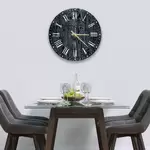 Glass Clock in Black Ash - 30cm Wide