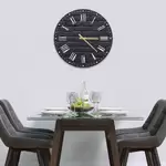 Glass Clock in Black Brick - 50cm Wide